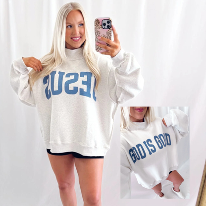 God Is Good/Jesus® Reversible Mockneck