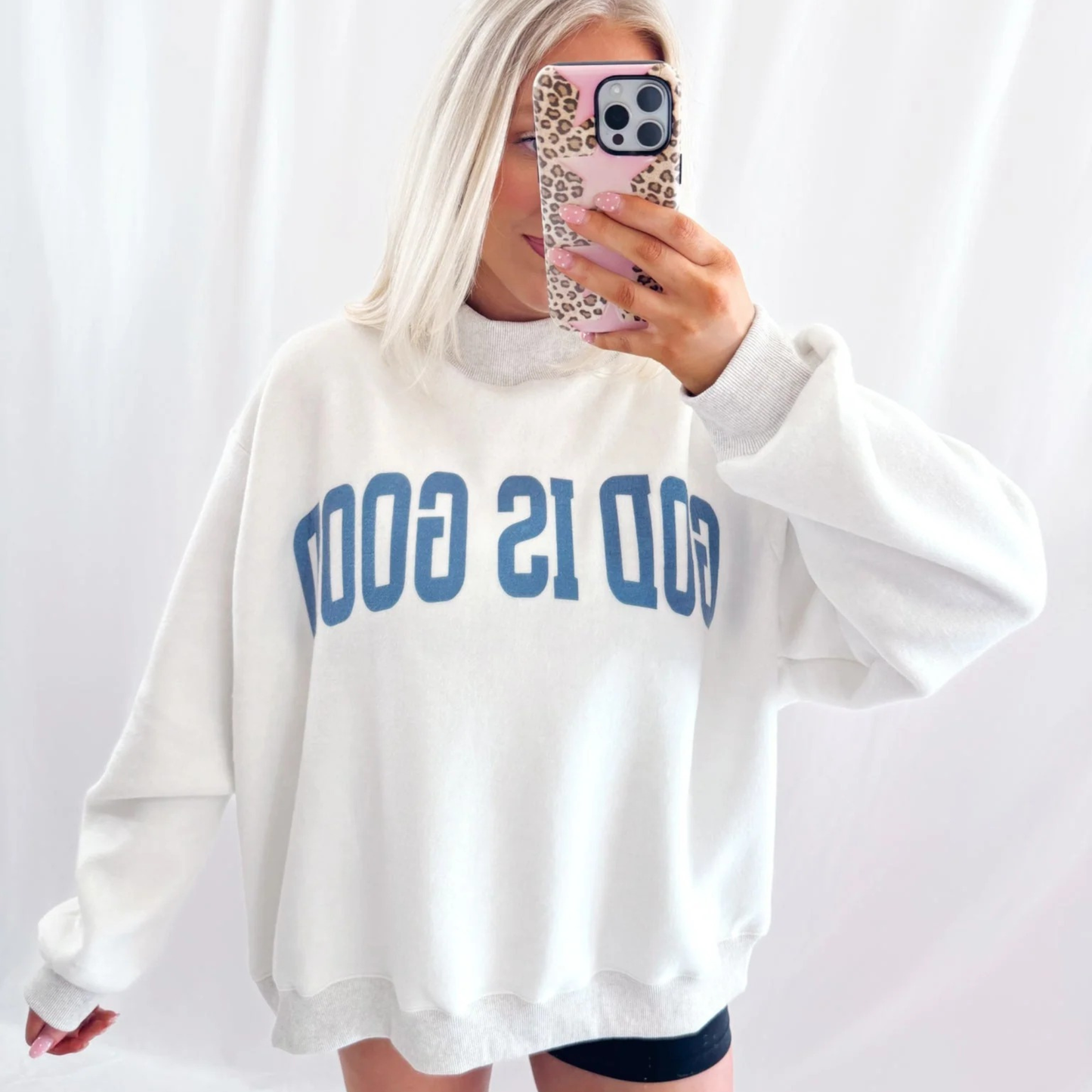God Is Good/Jesus® Reversible Mockneck
