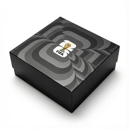 Premium black gift box with FIFA 2026 World Cup emblem