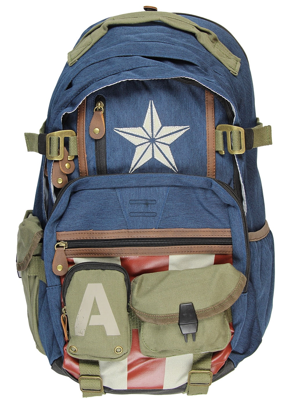 Captain America Backpack — front (star + A patch)