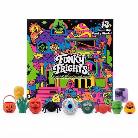 NeeDoh Funky Frights 13 squishies contents