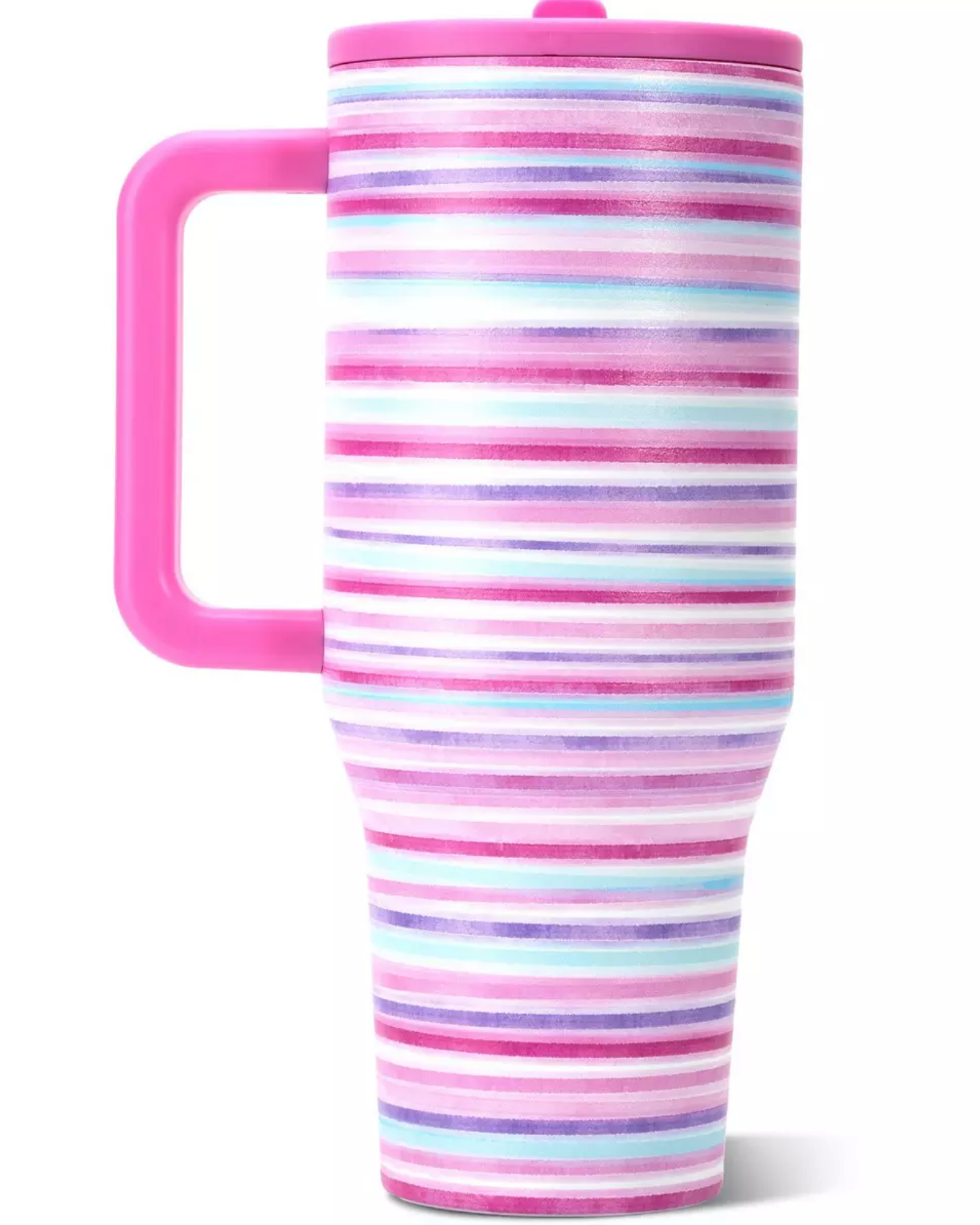 Pastel Pink Striped Tumbler