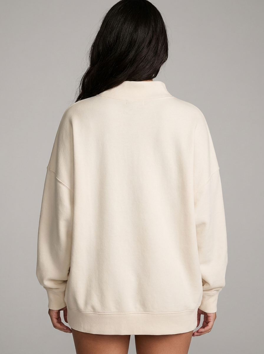 PINK Campus Fleece Mock-Neck Sweatshirt