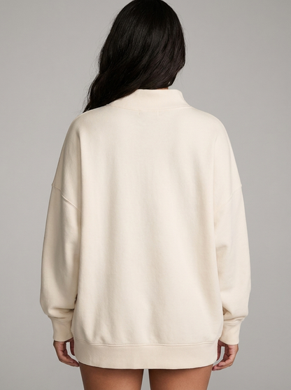 PINK Campus Fleece Mock-Neck Sweatshirt